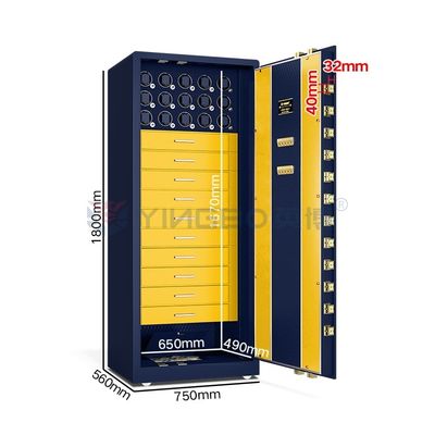 H1800mm Çift Alarm Akıllı Mücevher Saat Winder Kasası Katı Çelik