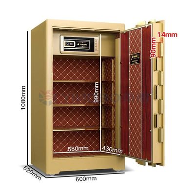 H1080mm Banka Derecesi Ticari Kasası Biyometrik Parmak izi kilitli
