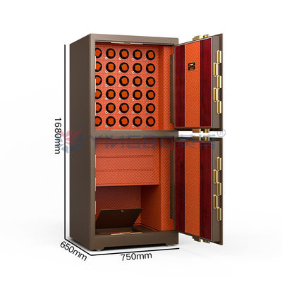 Çifte bölme mücevher kilitli kutu parmak izi kilitli kutu H1680mm güvenli saat kutu