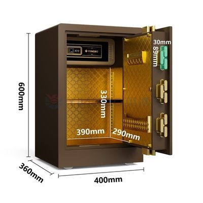 Katı Çelik Ev Güvenli Kutusu Dijital parmak izi kilidi H600mm