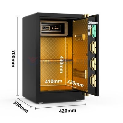 Biyometrik Parmak İzi Kilidi Akıllı Ev Kasası LCD Ekranlı Güvenli Dijital Kasa