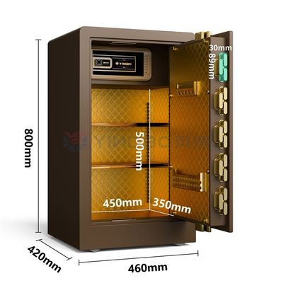 Parmak izi kilitli akıllı lüks kasa ev güvenliği için özelleştirilmiş YB/RS-80