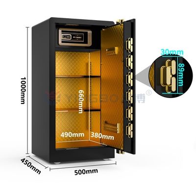 Katı çelik çift alarm akıllı ev kasası 68kg YB/RS-100