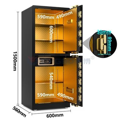 Biyometrik parmak izi kilitli lüks ev kasası hırsızlık karşıtı 120kg YB/RS-150D