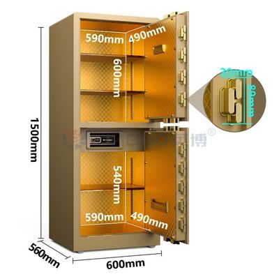 Çift Alarm Katı Çelik Büyük Lüks Akıllı Ev Kasası YB/RS-150D
