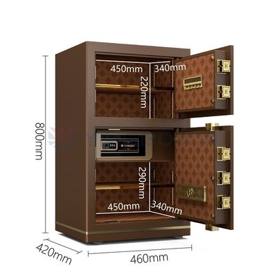 Güvenlik için çift alarm akıllı ofis kasası H800mm 46±2KG YB/N7-80D