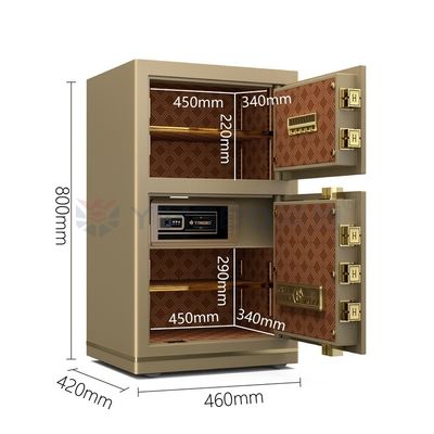 Çift Kapı 46kg Ofis Lüks Kasası Çift Alarm YB/N7-80D