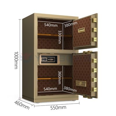 H1000mm Biyometrik Parmak izi kilitli ofis güvenliği için güvenli kutu YB/N7-100D