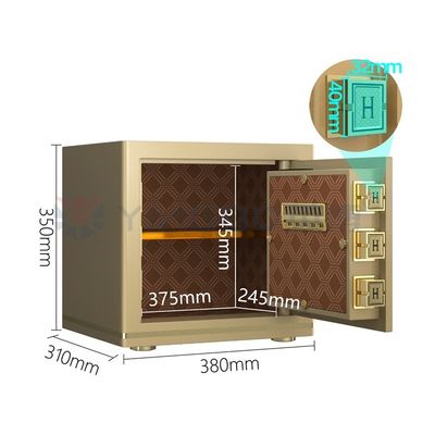 Elektronik Kilit Lüks Ofis Kasası Patentli Çiviler H350mm