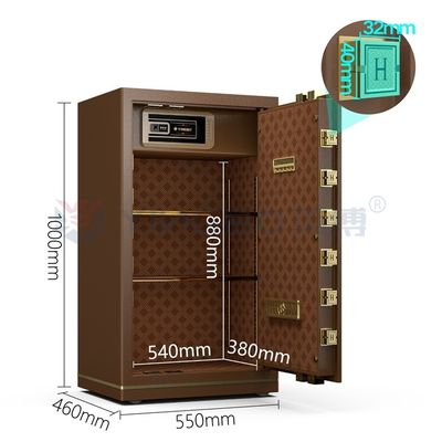 H1000mm Katı Çelik Elektronik kilit Lüks Ofis Güvenlik Kasası YB/N7-100