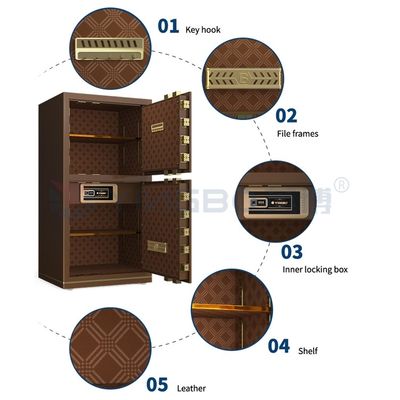 Çift Kapılı Elektronik Kilitli Ofis Kasası Çift Alarm YB/N7-120D