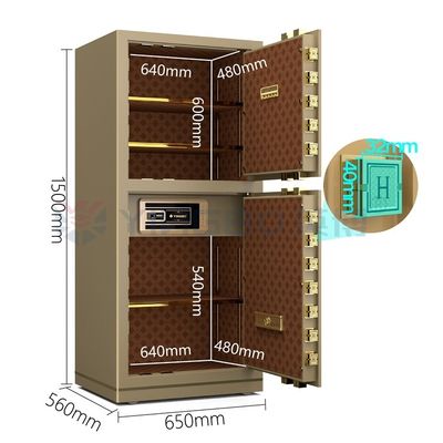 Katı çelik çift alarm lüks ofis kasası elektronik kilit YB/N7-150D