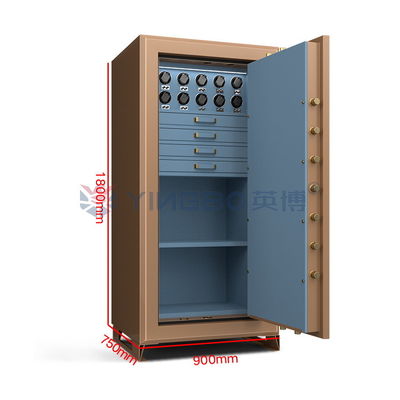 Lüks Jewely Saat Winder Güvenli Parmak izi kilitli Yangın geçirmez