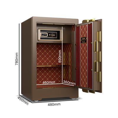 Çifte Alarm Lüks Kasası Parmak izi kilitli Güvenlik için Katı Çelik YB/ZY-70