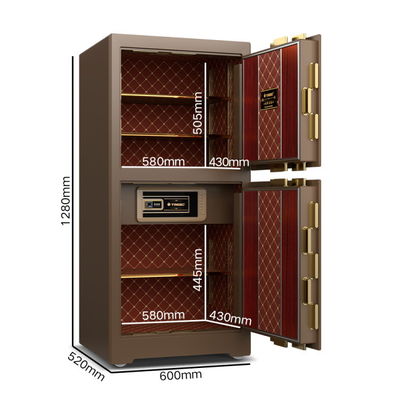 Katı çelik parmak izi ticari kasası banka sınıfı biyometrik H1280mm