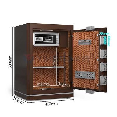 Parmak İzi Veya Şifre yanmaz emniyet kasası İç Tasarım H680mm