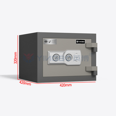 Dosya Depolama Kutusu Yangına Karşı Güvenli Kutusu Katı Çelik Çift Anahtar Kilitli