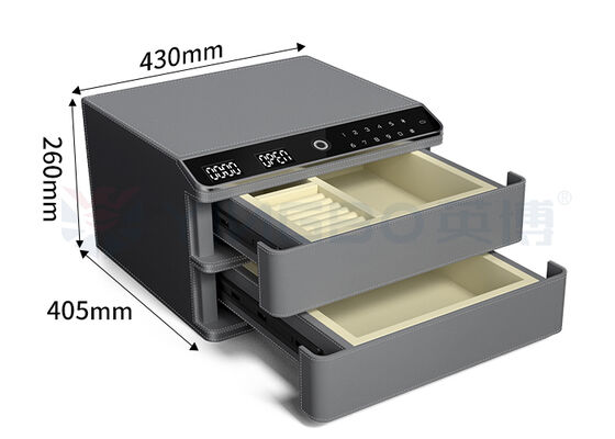Güvenlik Deri kaplı mücevher kasa Otomatik Açma Çift Katman