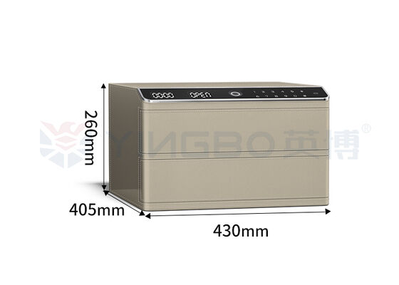 Çift katmanlı katı çelik deri kaplı mücevher küçük kasa biyometrik tanıma