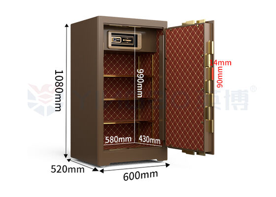 Dijital Elektronik Kilit Ticari Güvenlik Kutusu Katı Çelik Kapı Paneli 10 mm kalınlığında Ticari Güvenlik YB/ZY-100