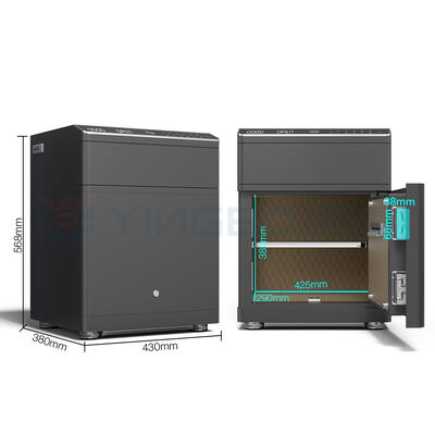 Wireless Charging Smart Safe Box USB and Type-C Output Night Table Luxury Leather