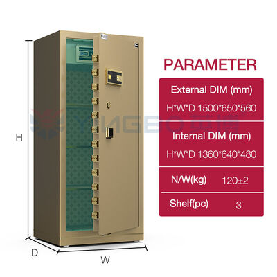 Commercial Office Security Safe With Fingerprint Lock For Cash, Files & Valuables